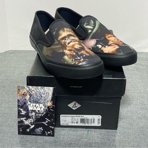 Star Wars Han Solo/Chewbacca SPERRY SLIP ON Shoes New In Box Size 9.5 New